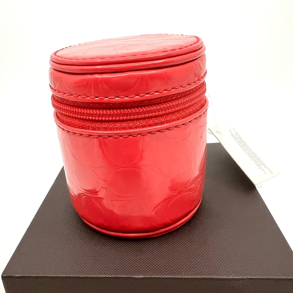 READ DESC**. COACH World Travel Adapter Case Pink Patent Leather F66158 NWT